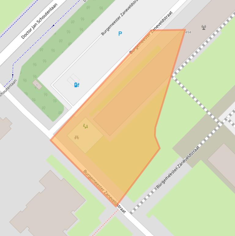 Kaart van postcodegebied 3145RN.