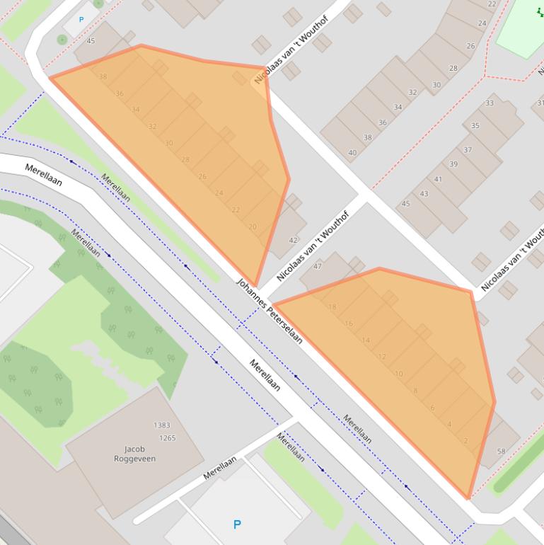 Kaart van postcodegebied 3145WH.