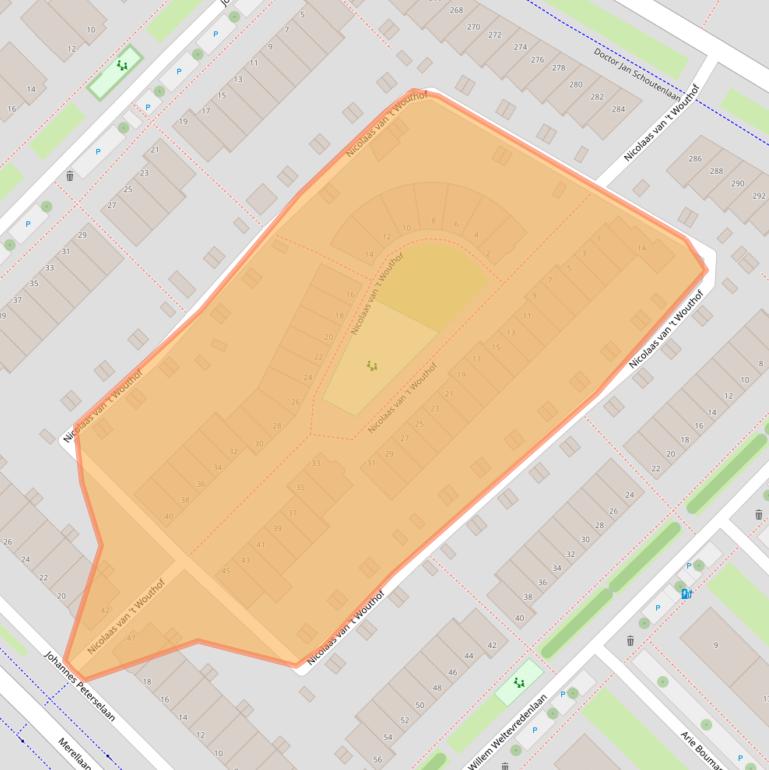 Kaart van postcodegebied 3145WK.
