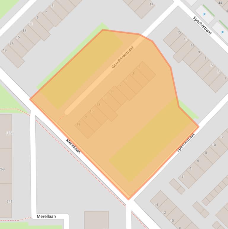 Kaart van postcodegebied 3145XB.