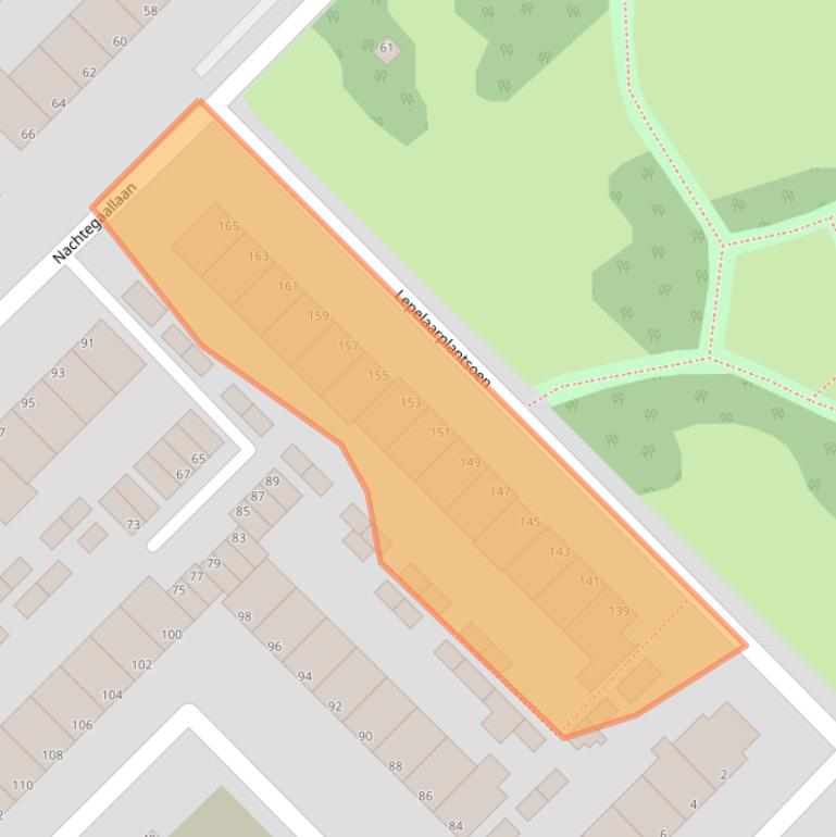 Kaart van postcodegebied 3145XD.