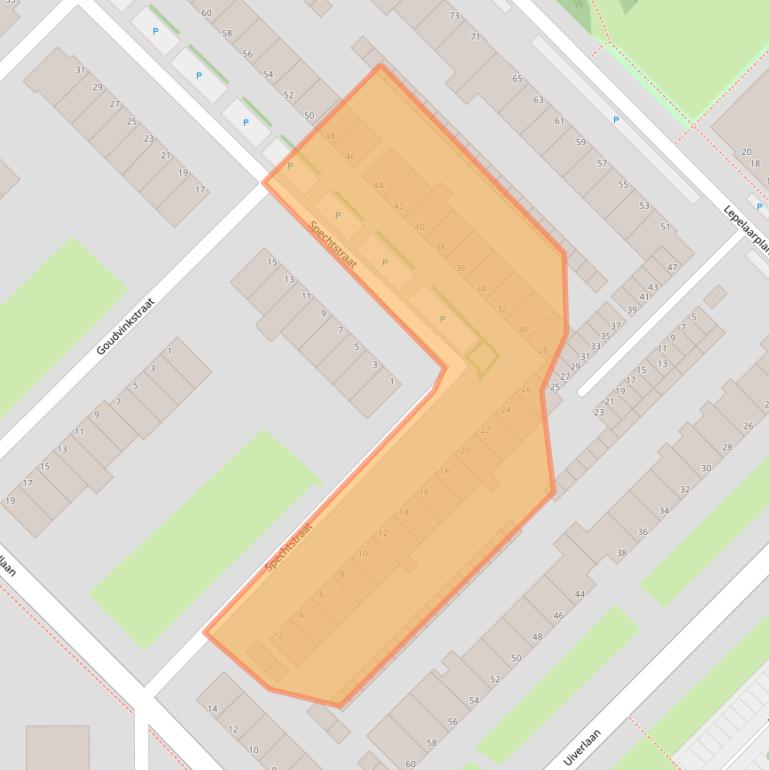 Kaart van postcodegebied 3145XK.