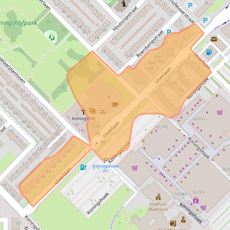 Kaart van postcodegebied 3145XN.