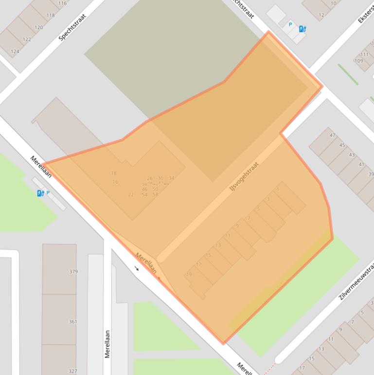 Kaart van postcodegebied 3145XP.