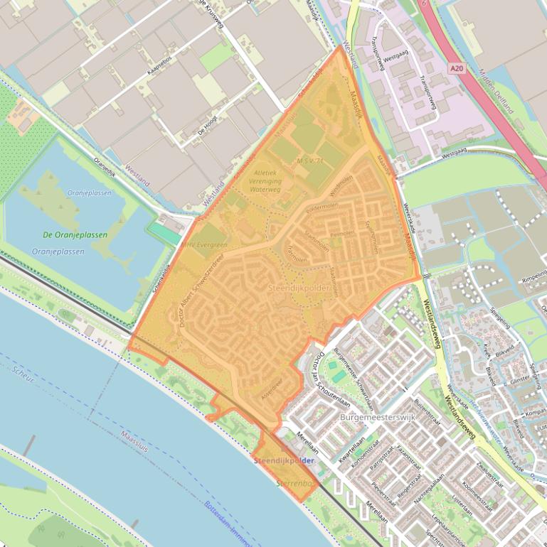 Kaart van postcodegebied 3146.