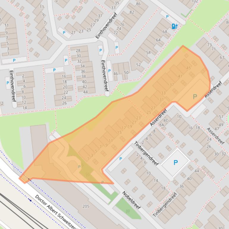 Kaart van postcodegebied 3146AB.