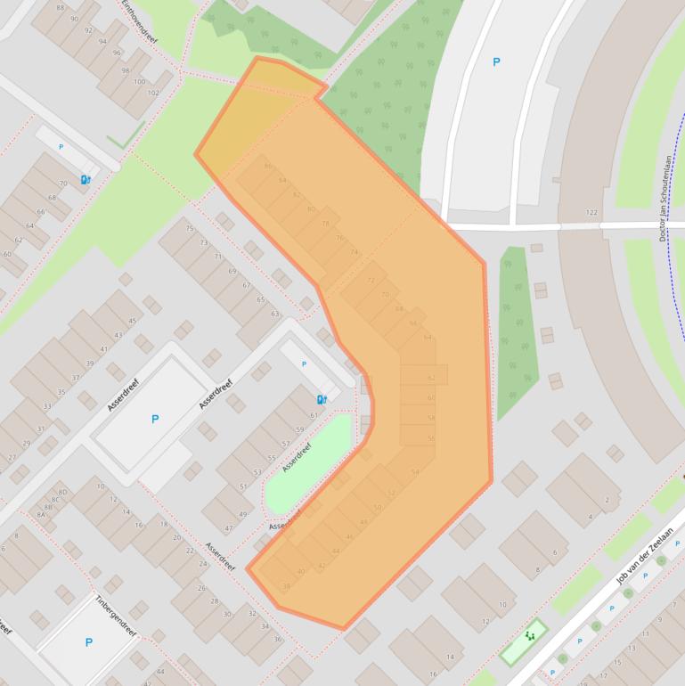 Kaart van postcodegebied 3146AE.
