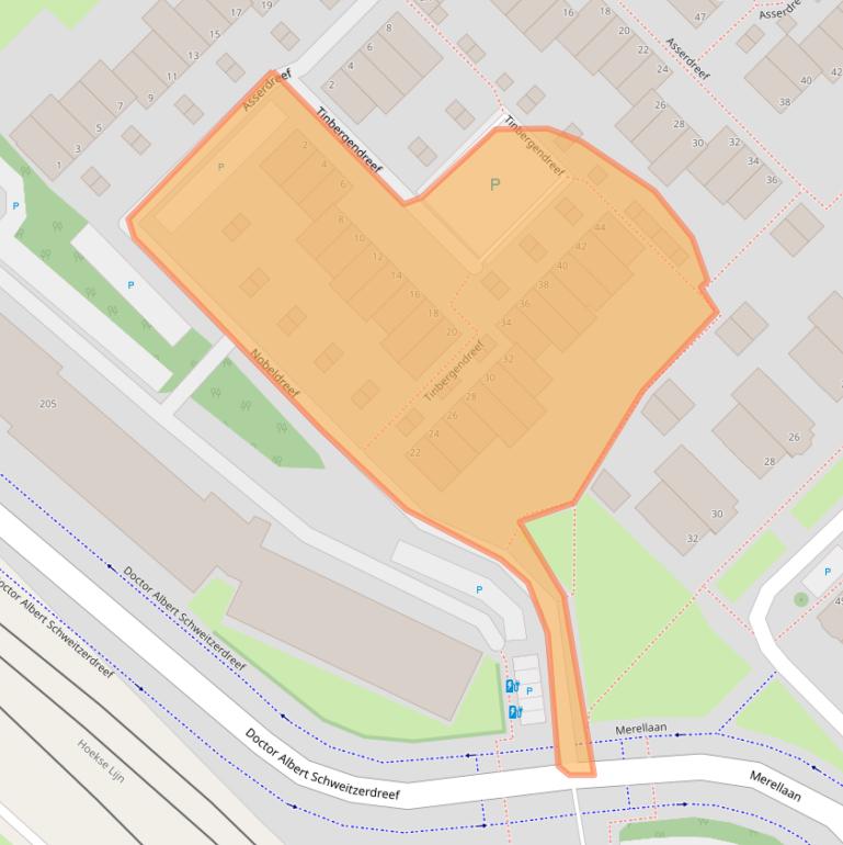 Kaart van postcodegebied 3146AM.