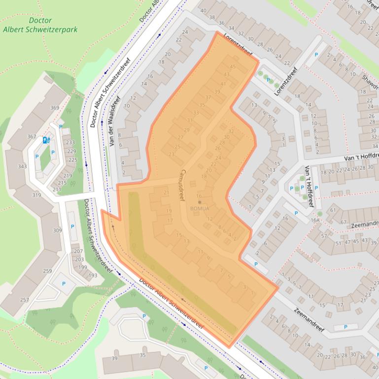 Kaart van postcodegebied 3146BA.