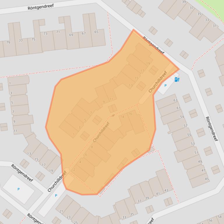 Kaart van postcodegebied 3146BB.