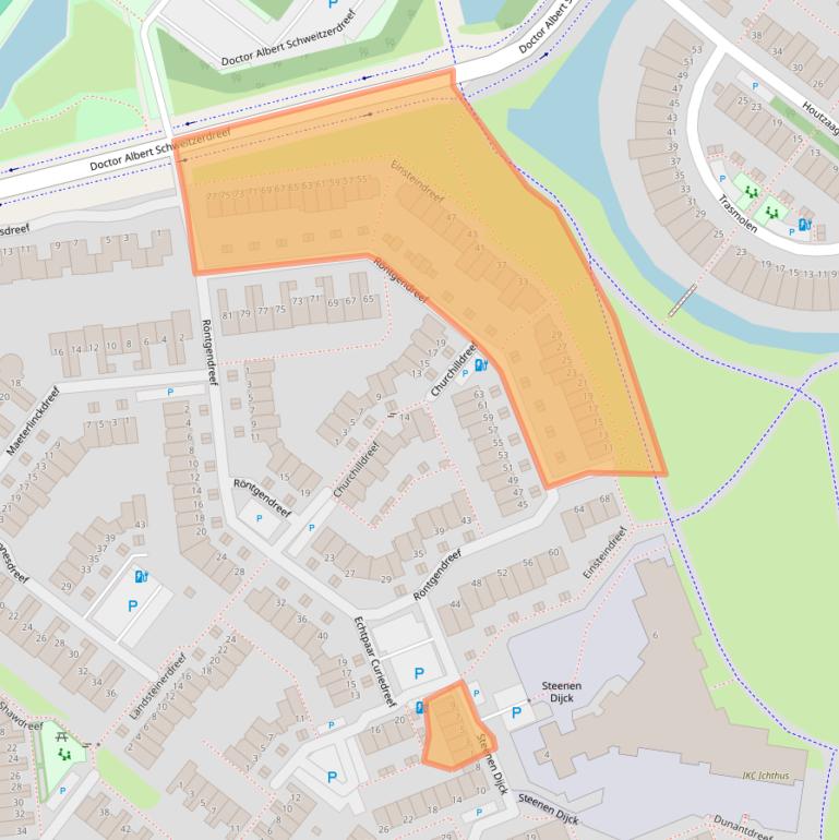 Kaart van postcodegebied 3146BD.