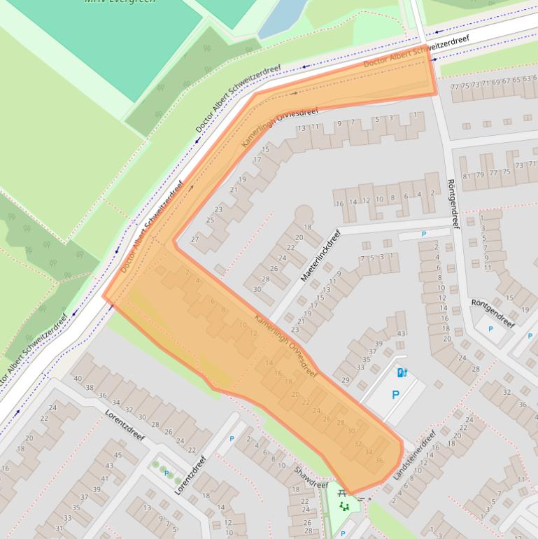 Kaart van postcodegebied 3146BH.