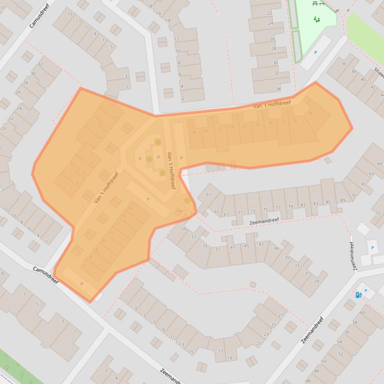Kaart van postcodegebied 3146BR.