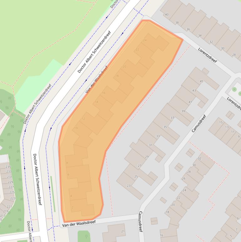 Kaart van postcodegebied 3146BS.