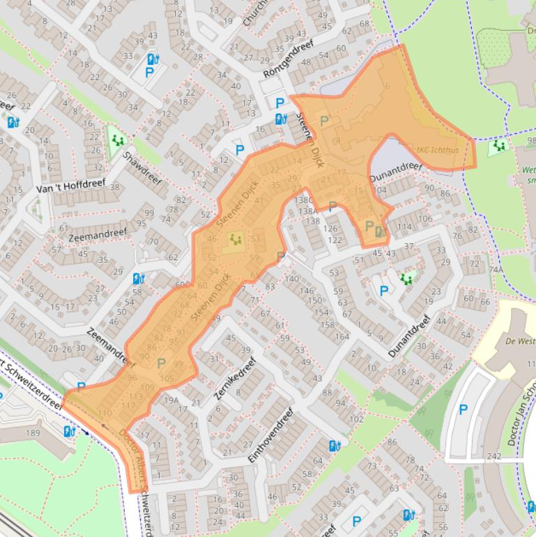 Kaart van postcodegebied 3146BX.