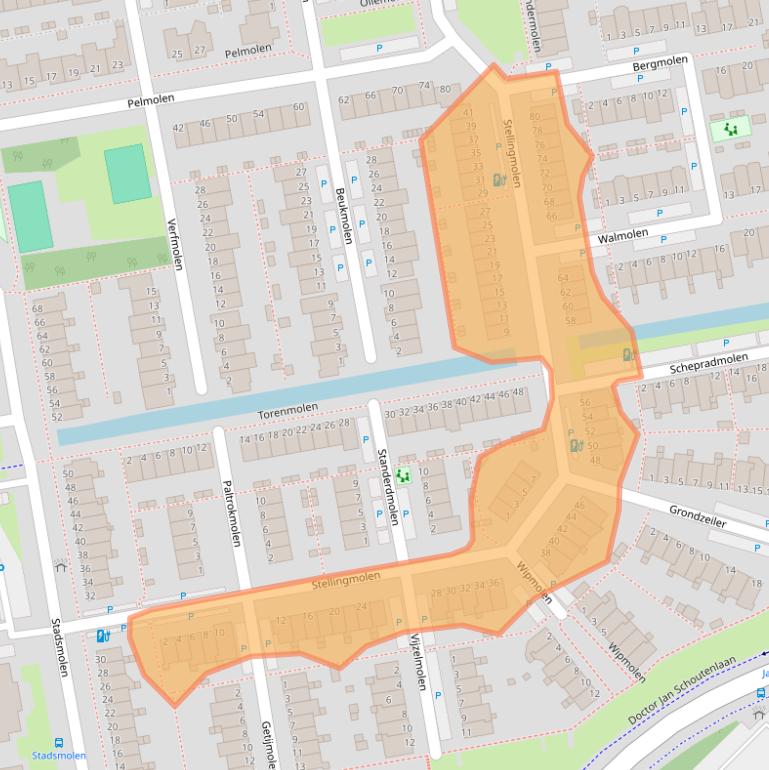 Kaart van postcodegebied 3146CG.