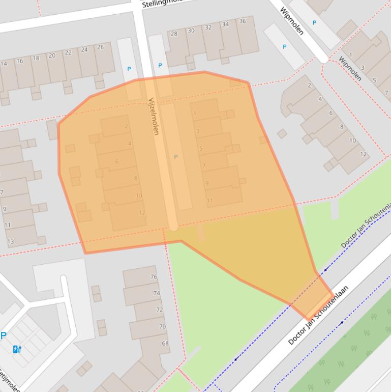 Kaart van postcodegebied 3146CH.