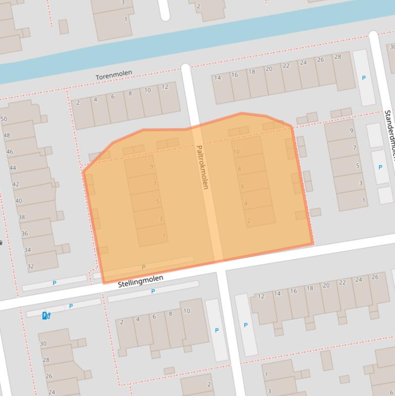 Kaart van postcodegebied 3146CL.
