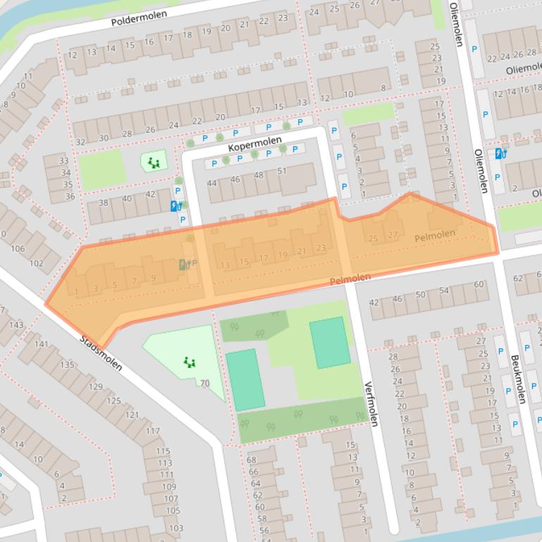 Kaart van postcodegebied 3146CS.