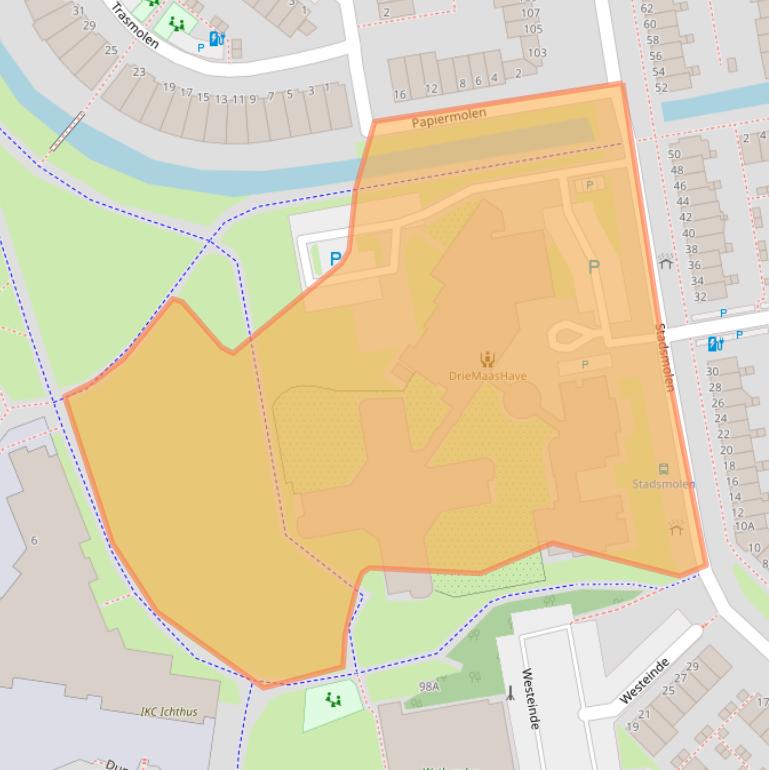 Kaart van postcodegebied 3146CT.