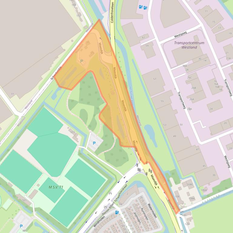 Kaart van postcodegebied 3146PA.