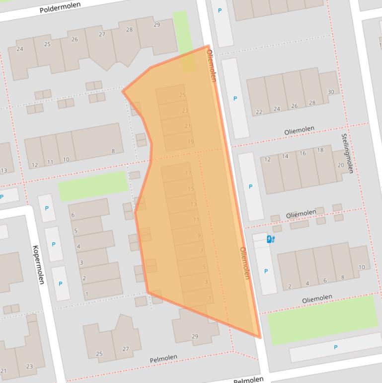 Kaart van postcodegebied 3146SB.