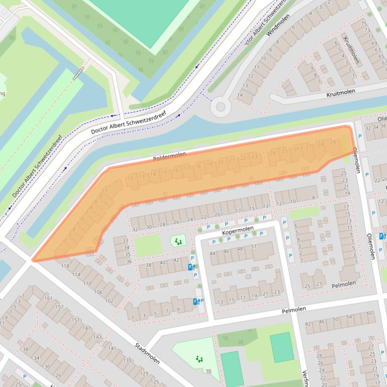 Kaart van postcodegebied 3146SH.