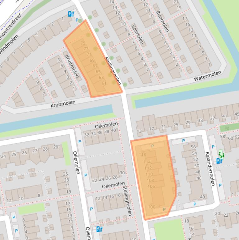 Kaart van postcodegebied 3146SJ.