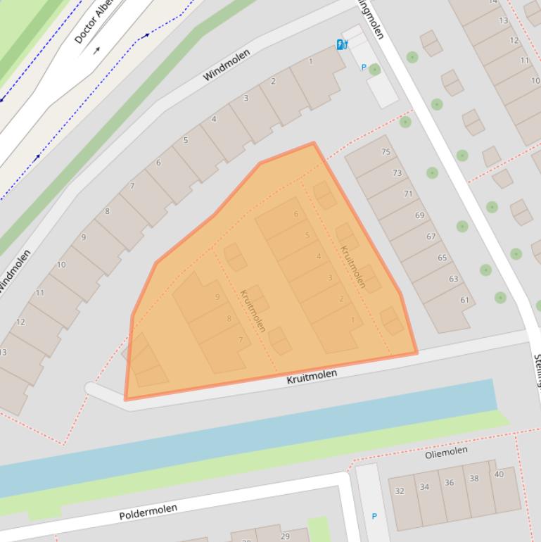 Kaart van postcodegebied 3146SM.