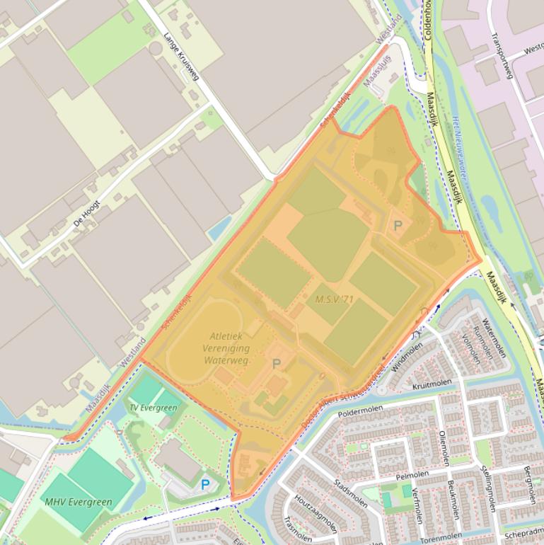 Kaart van postcodegebied 3146TA.