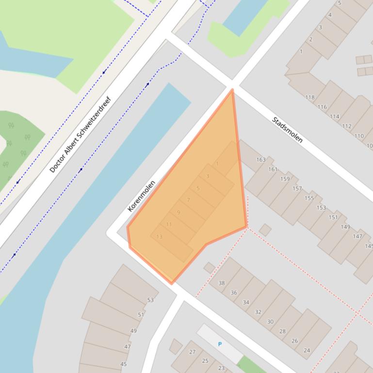 Kaart van postcodegebied 3146TC.