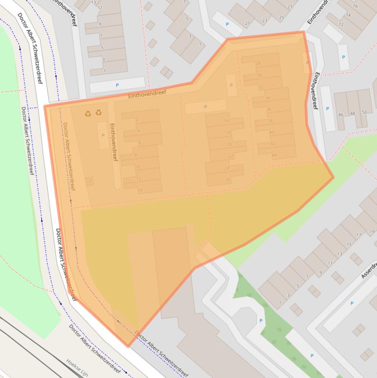 Kaart van postcodegebied 3146VJ.