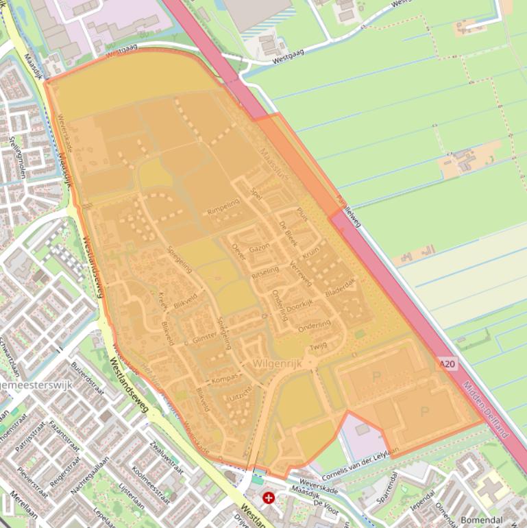 Kaart van postcodegebied 3147.