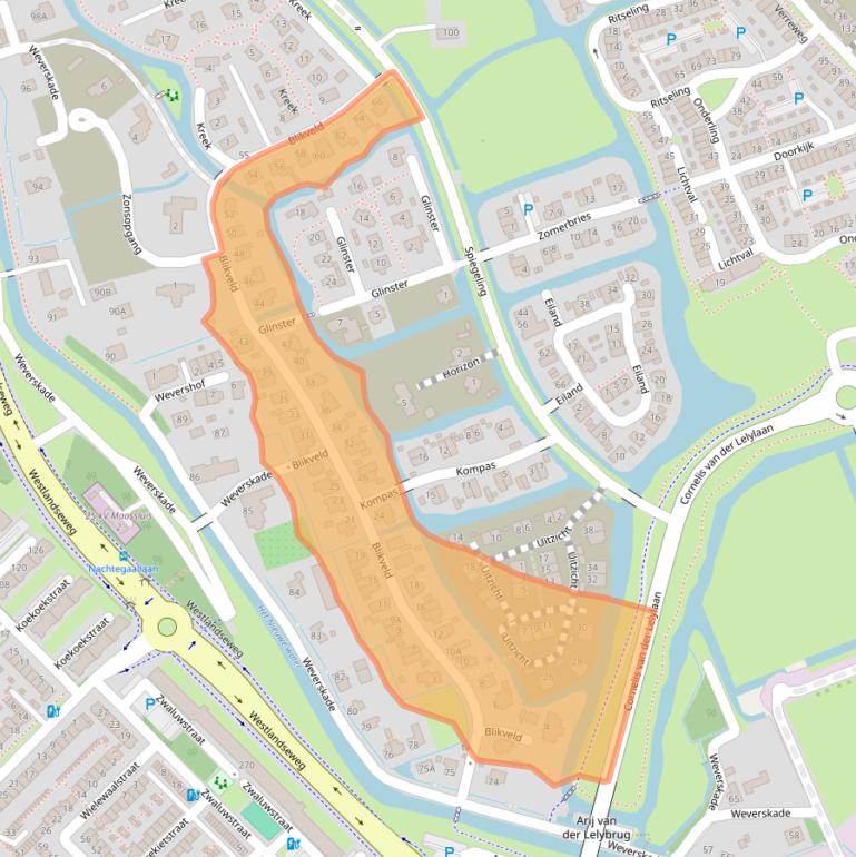 Kaart van postcodegebied 3147PD.