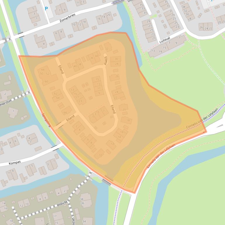 Kaart van postcodegebied 3147PE.