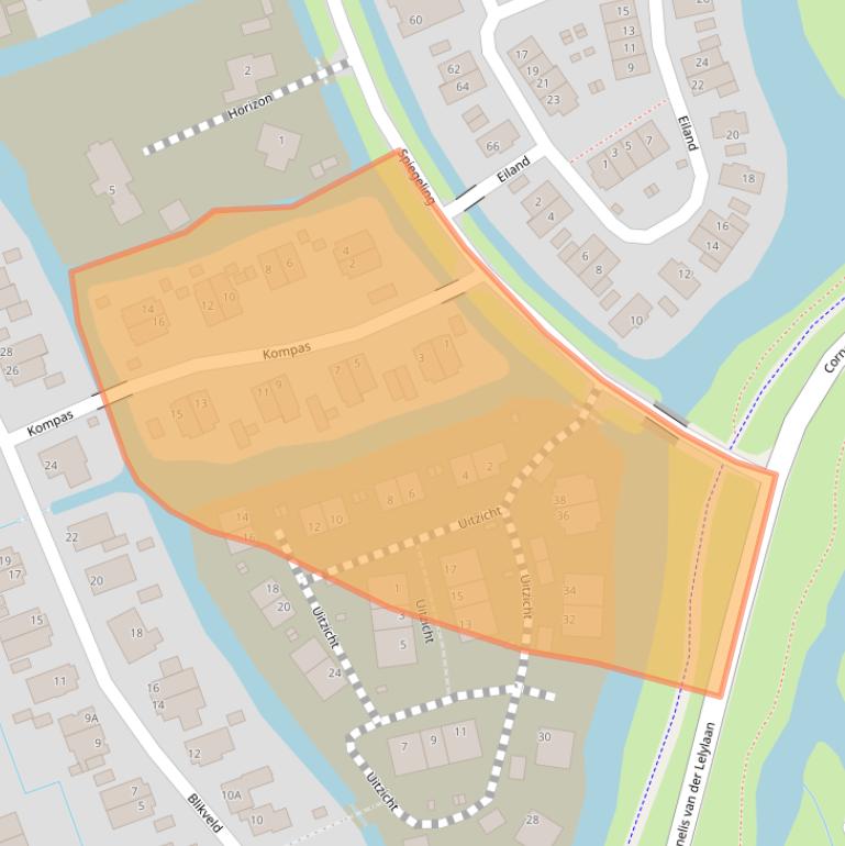 Kaart van postcodegebied 3147PG.