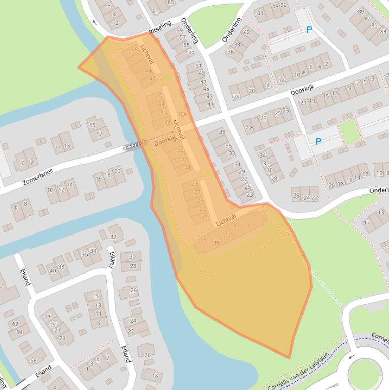 Kaart van postcodegebied 3147PH.