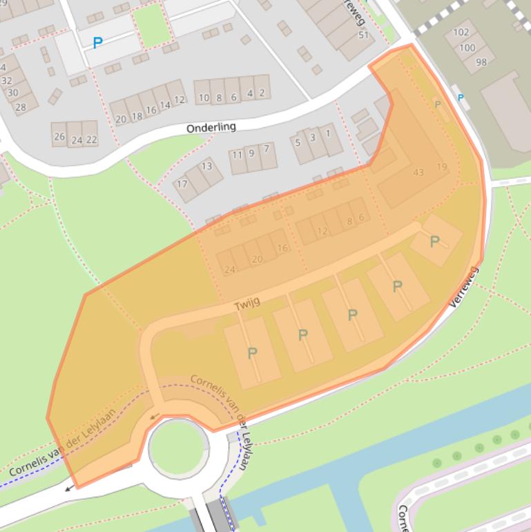 Kaart van postcodegebied 3147PT.