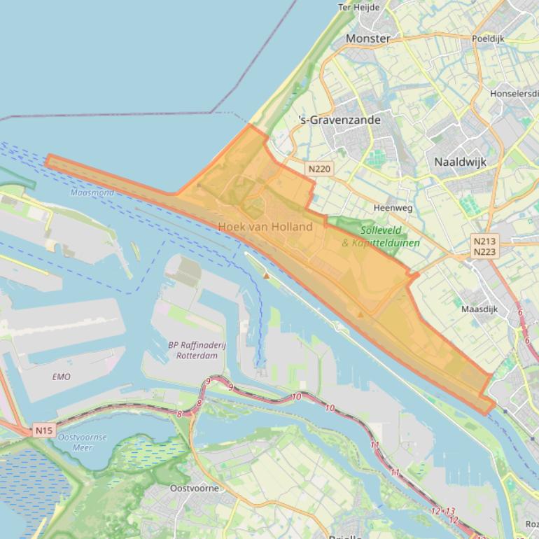 Kaart van postcodegebied 3151.