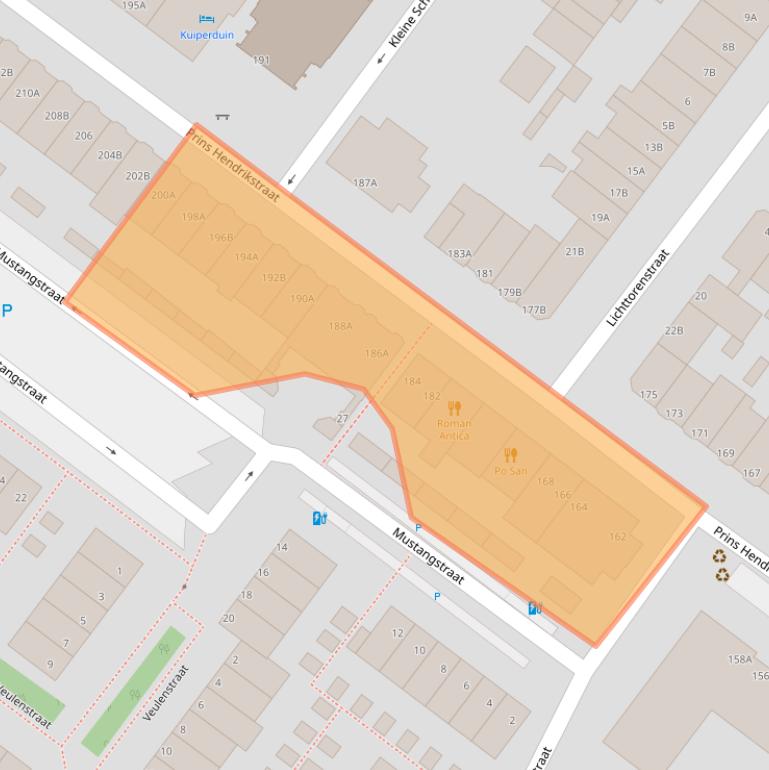 Kaart van postcodegebied 3151AT.