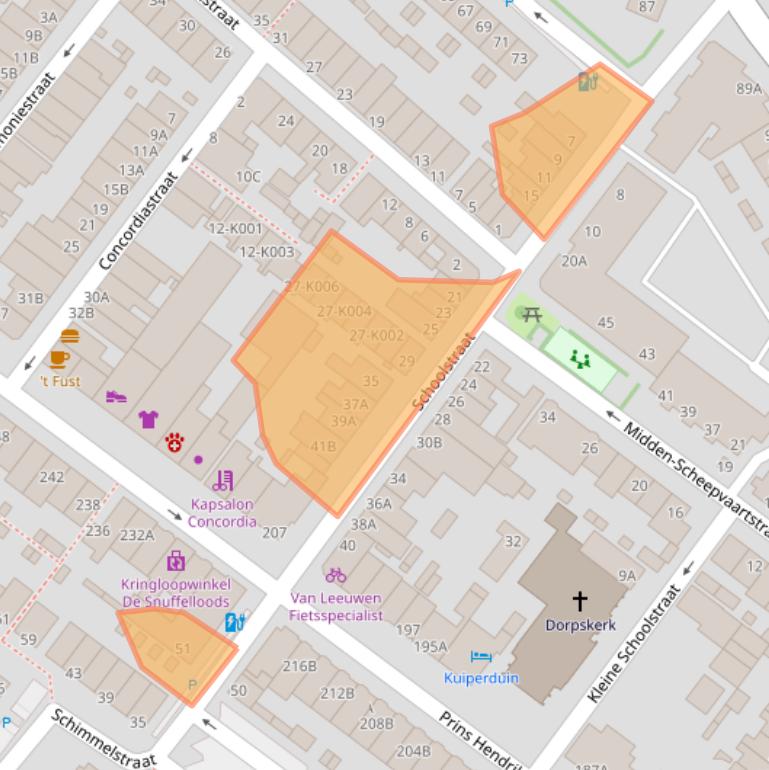 Kaart van postcodegebied 3151AX.