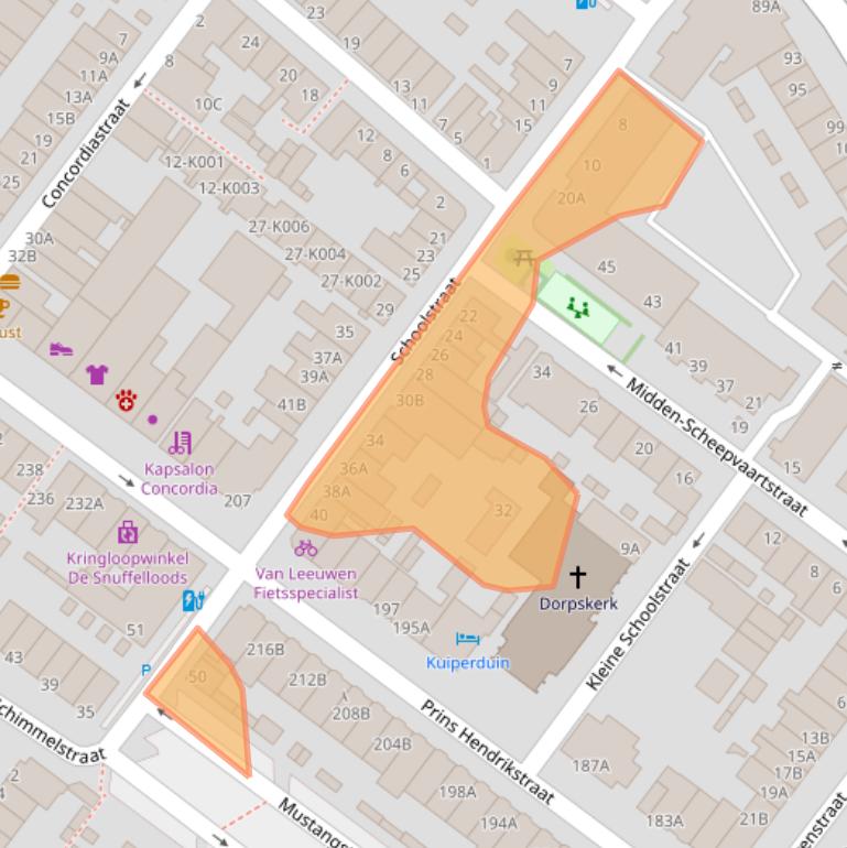 Kaart van postcodegebied 3151AZ.