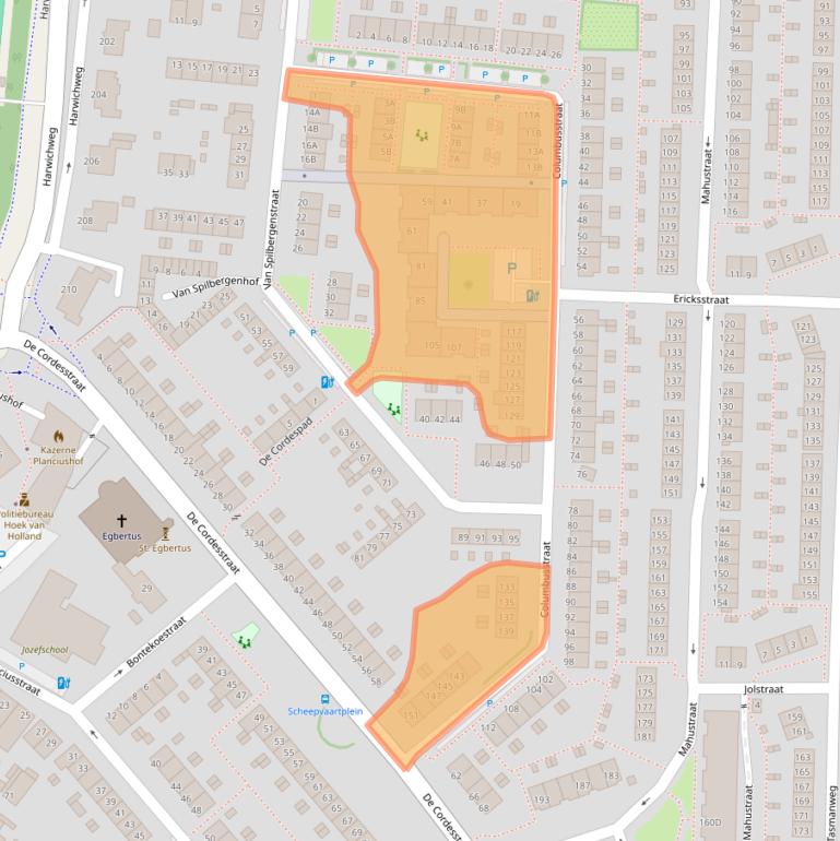 Kaart van postcodegebied 3151BB.