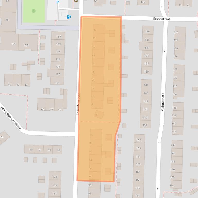 Kaart van postcodegebied 3151BE.