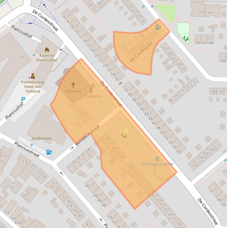 Kaart van postcodegebied 3151BH.