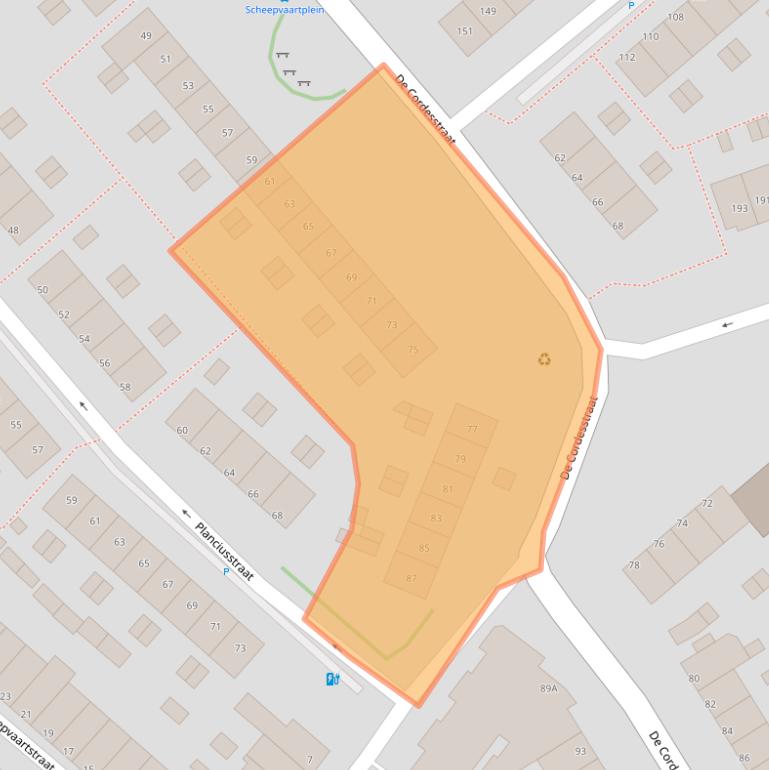 Kaart van postcodegebied 3151BJ.