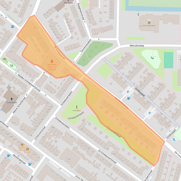 Kaart van postcodegebied 3151BK.