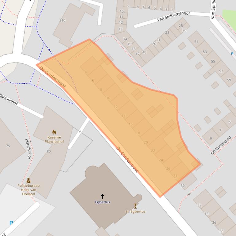 Kaart van postcodegebied 3151BL.