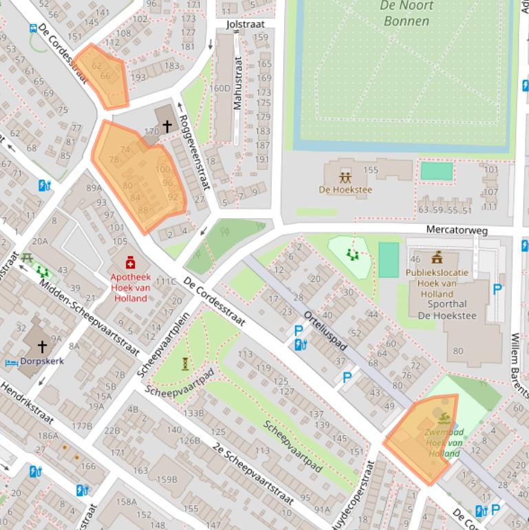 Kaart van postcodegebied 3151BN.