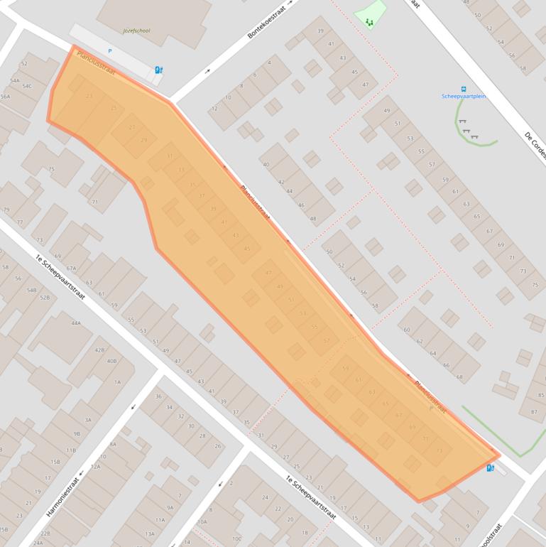 Kaart van postcodegebied 3151BS.